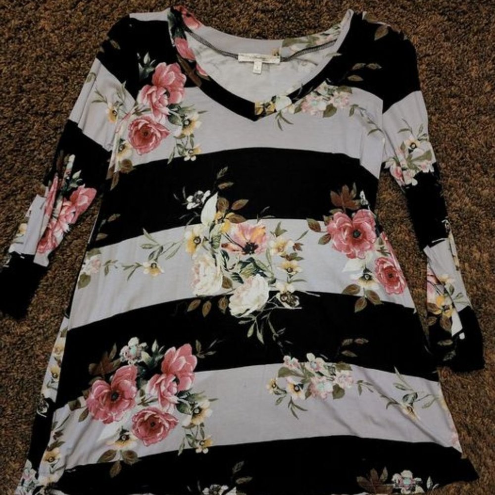 Women's super soft floral cotton tunic